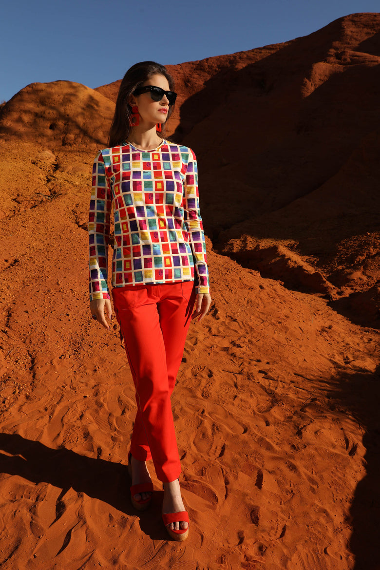 vêtement artist la marque pantalon-uni-brode-mille-une-couleurs