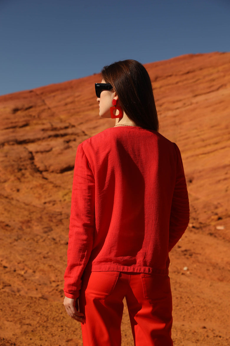 vêtement artist la marque cardigan-uni-brode-mille-une-couleurs