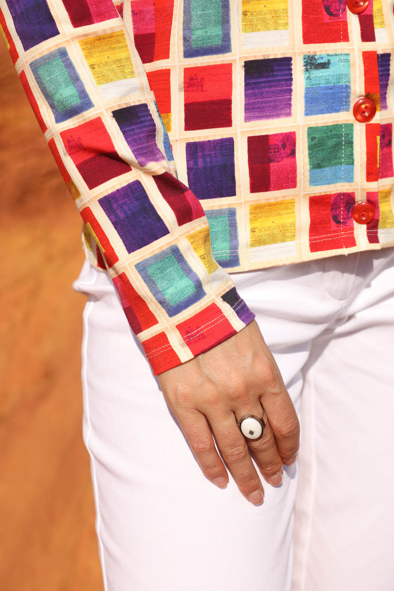 vêtement artist la marque cardigan-imprime-mille-une-couleurs