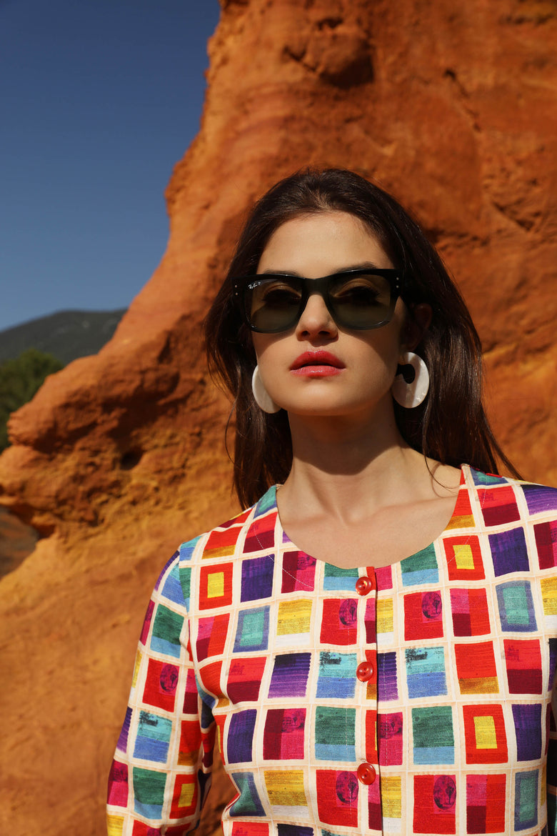 vêtement artist la marque cardigan-imprime-mille-une-couleurs