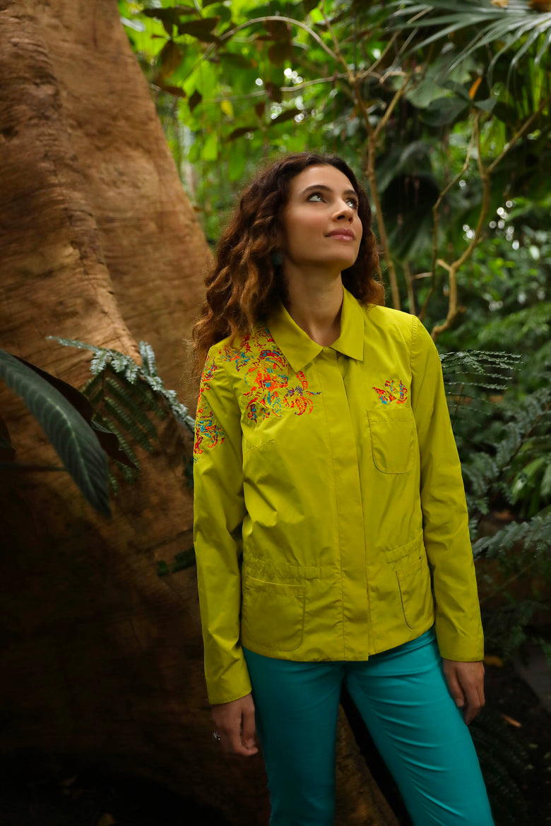 vêtement artist la marque veste-brodee-tropic