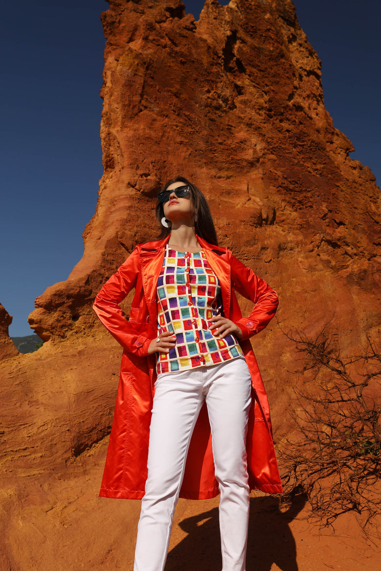 vêtement artist la marque cardigan-imprime-mille-une-couleurs