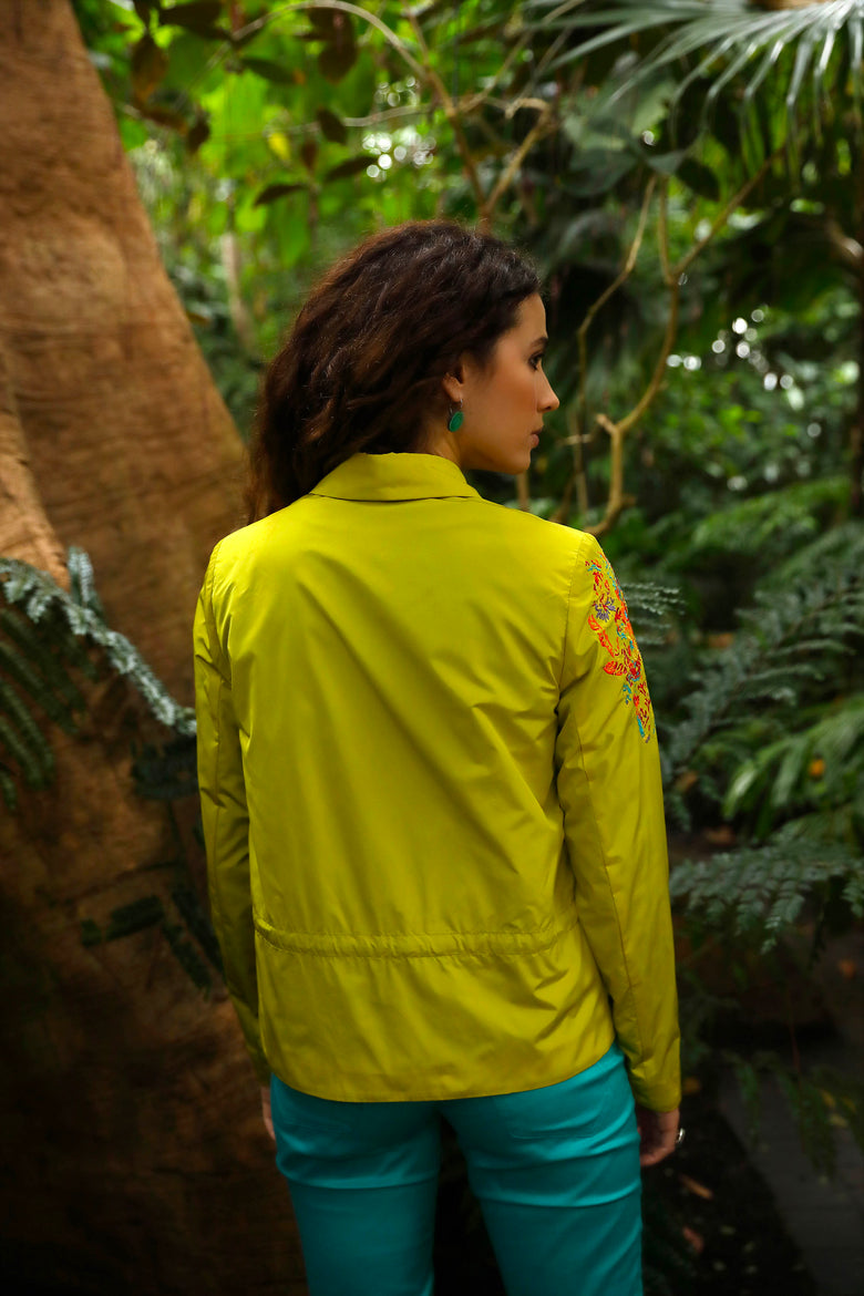 vêtement artist la marque veste-brodee-tropic
