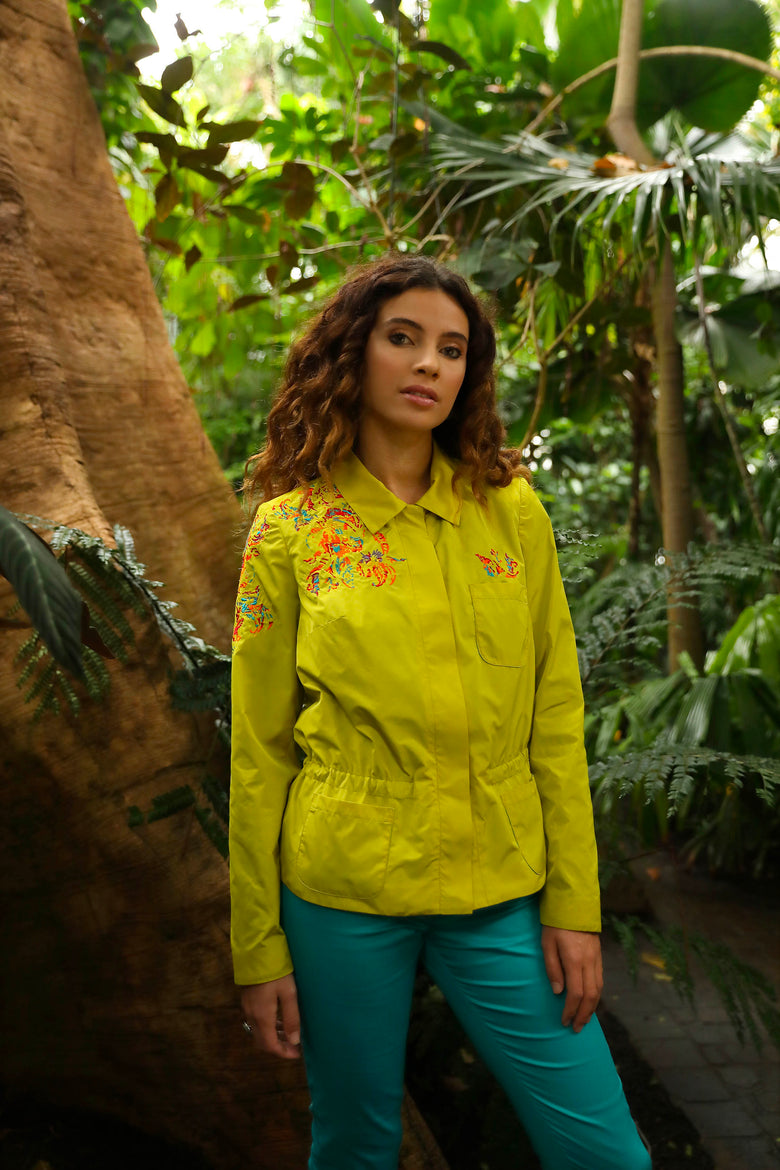vêtement artist la marque veste-brodee-tropic