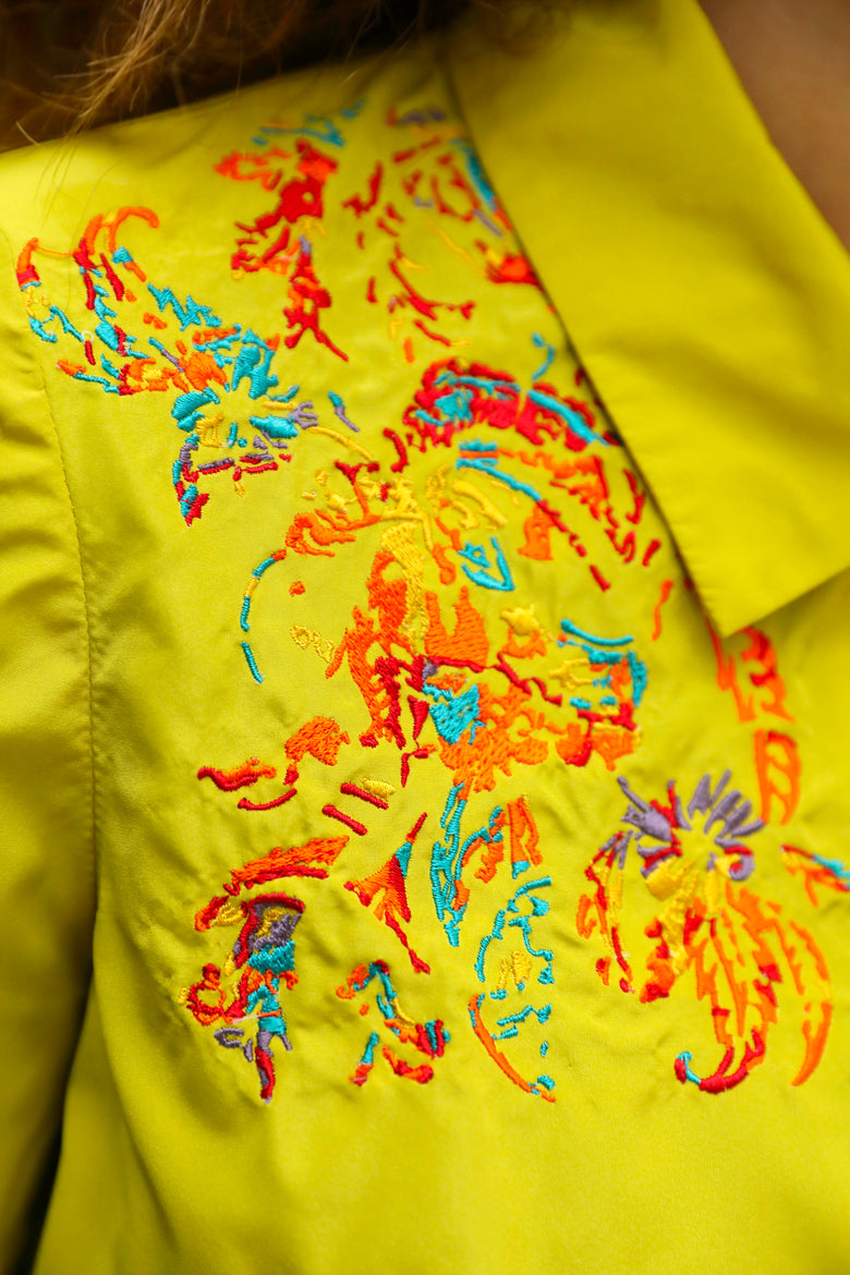 vêtement artist la marque veste-brodee-tropic