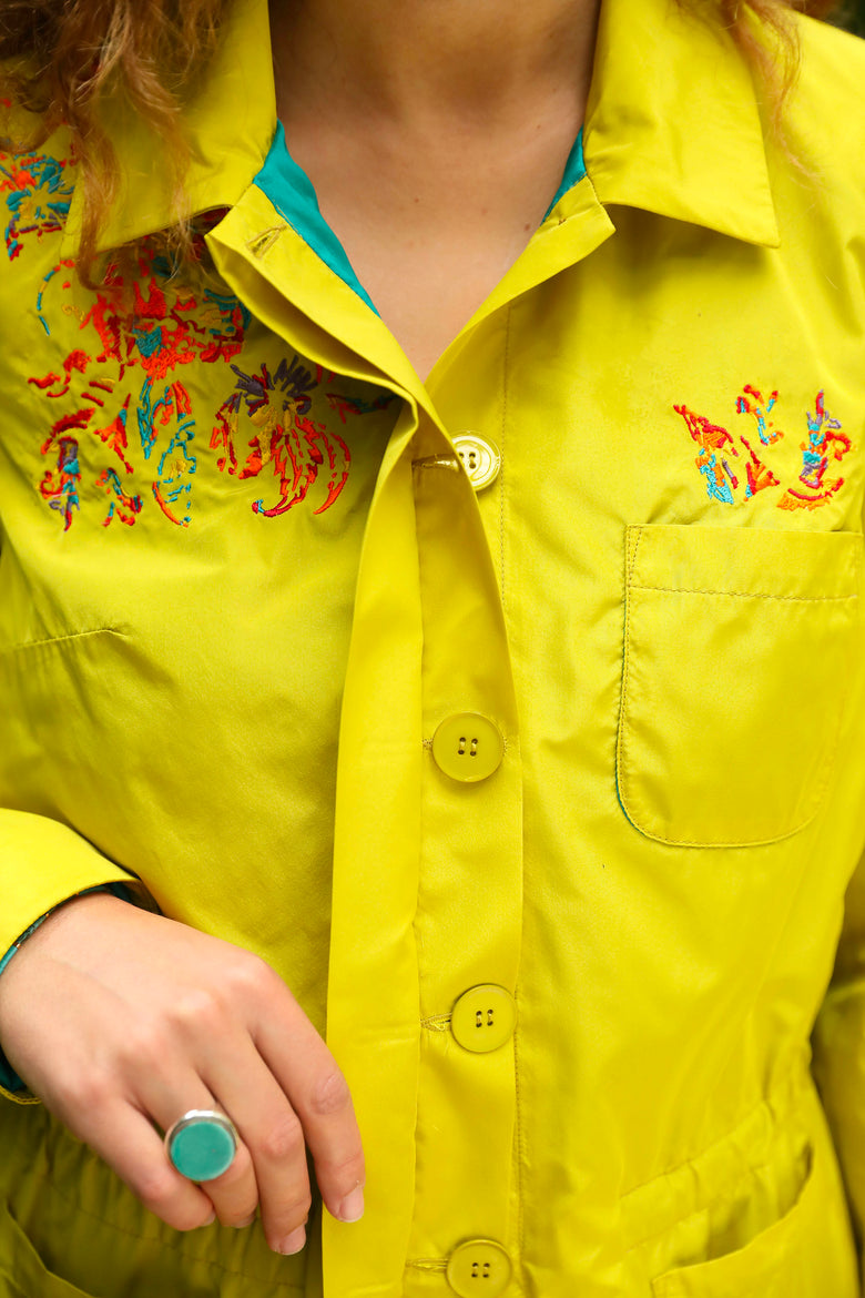 vêtement artist la marque veste-brodee-tropic