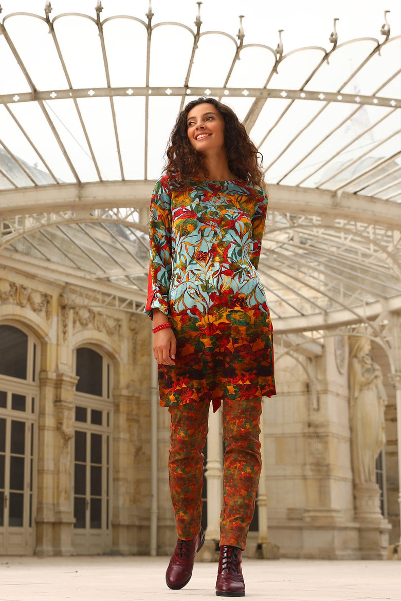 vêtement artist la marque robe-tunique-jardins-enchantes