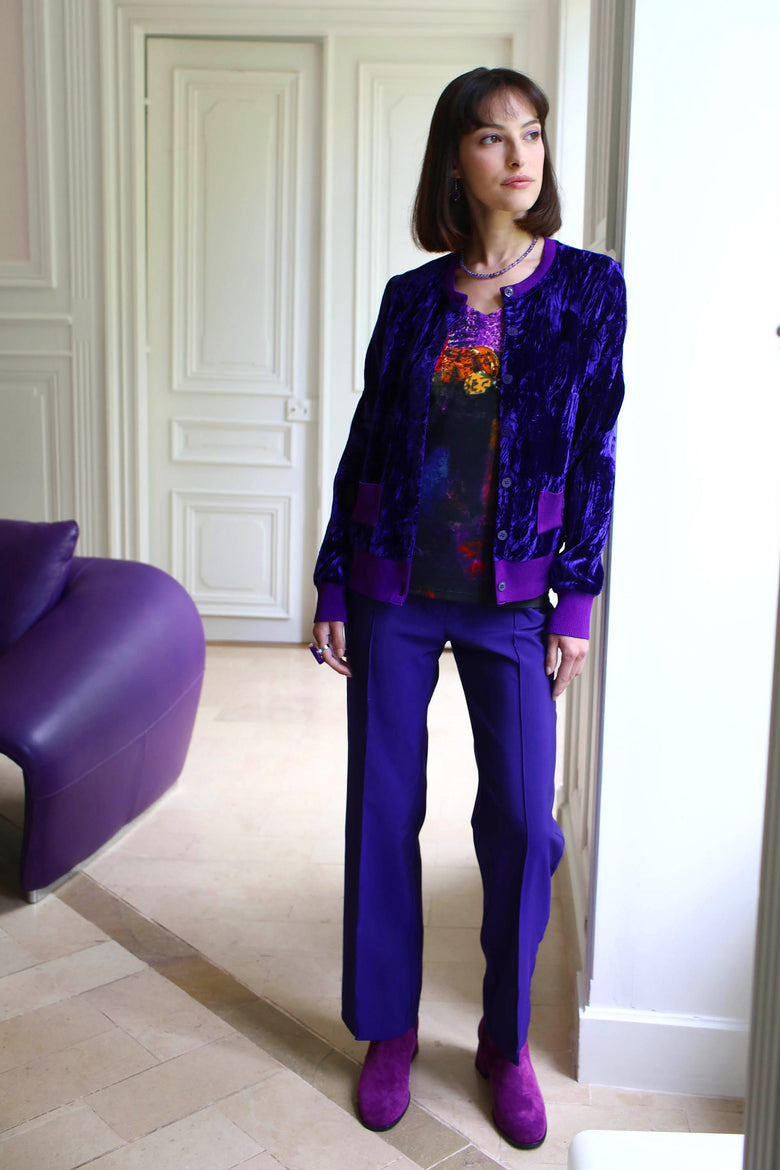 vêtement artist la marque top-imprime-couleur-pourpre