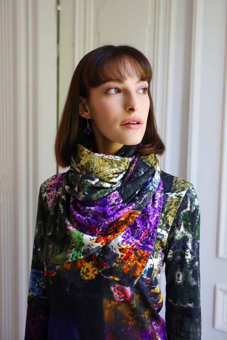 vêtement artist la marque echarpe-couleur-pourpre