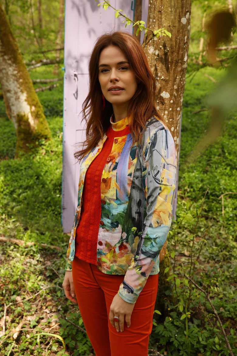 vêtement artist la marque cardigan-imprime-legende-d-automne