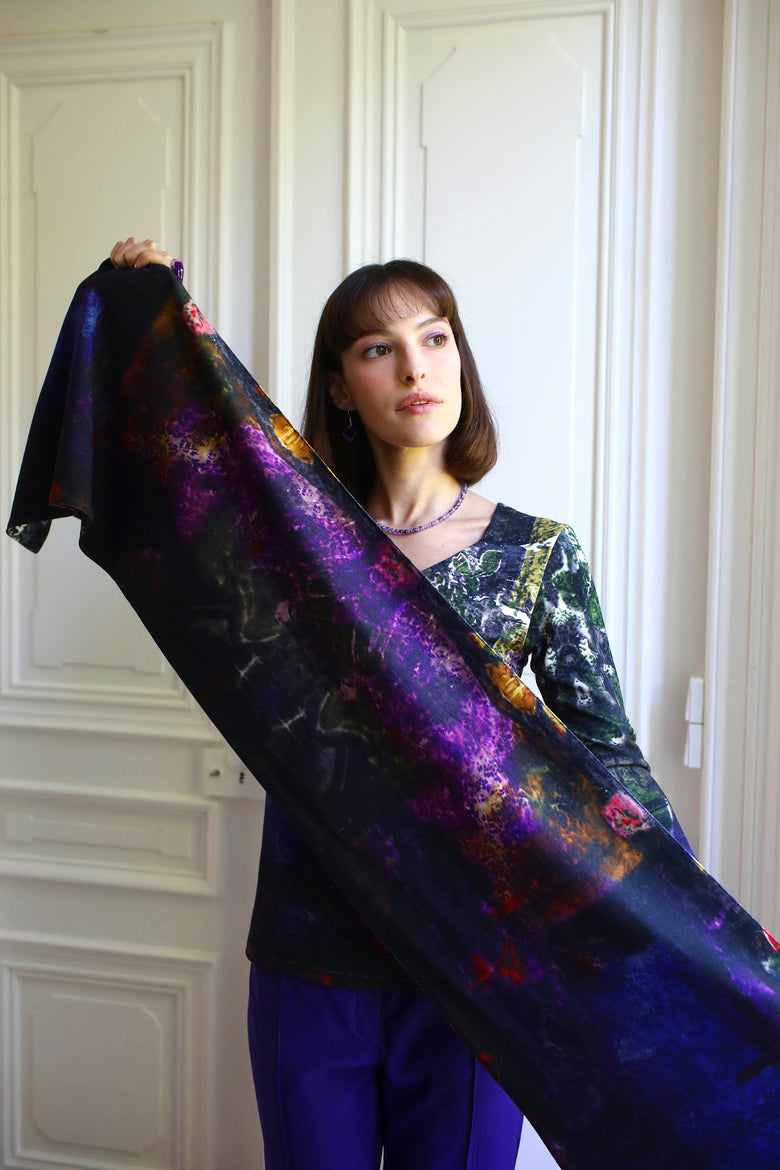 vêtement artist la marque echarpe-couleur-pourpre