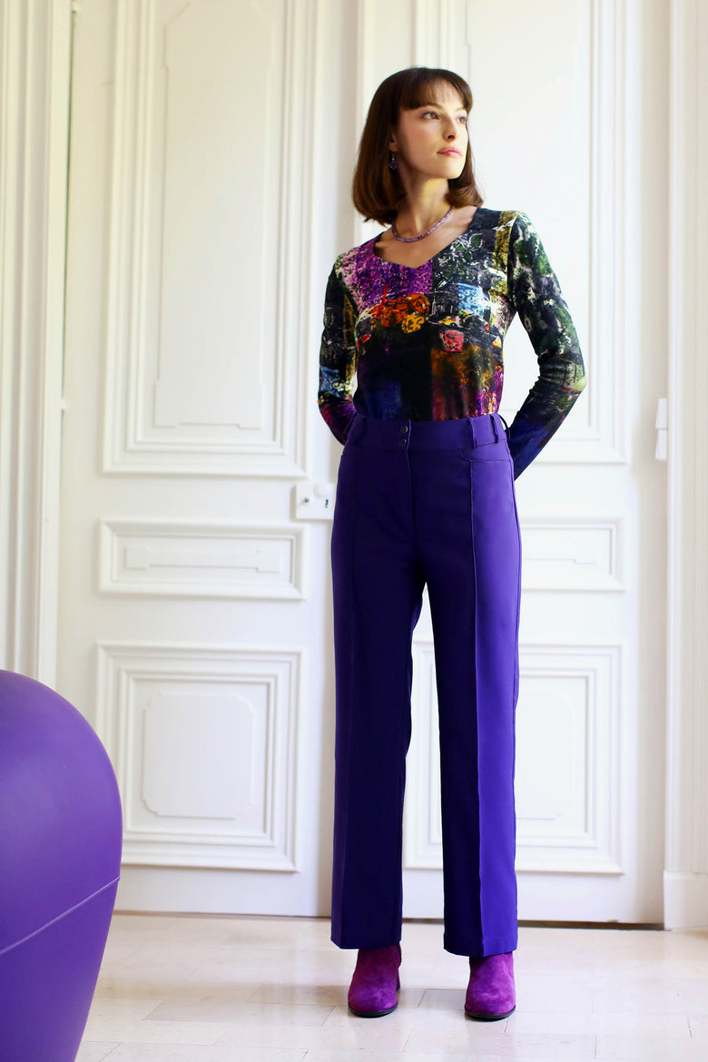 vêtement artist la marque pantalon-couleur-pourpre