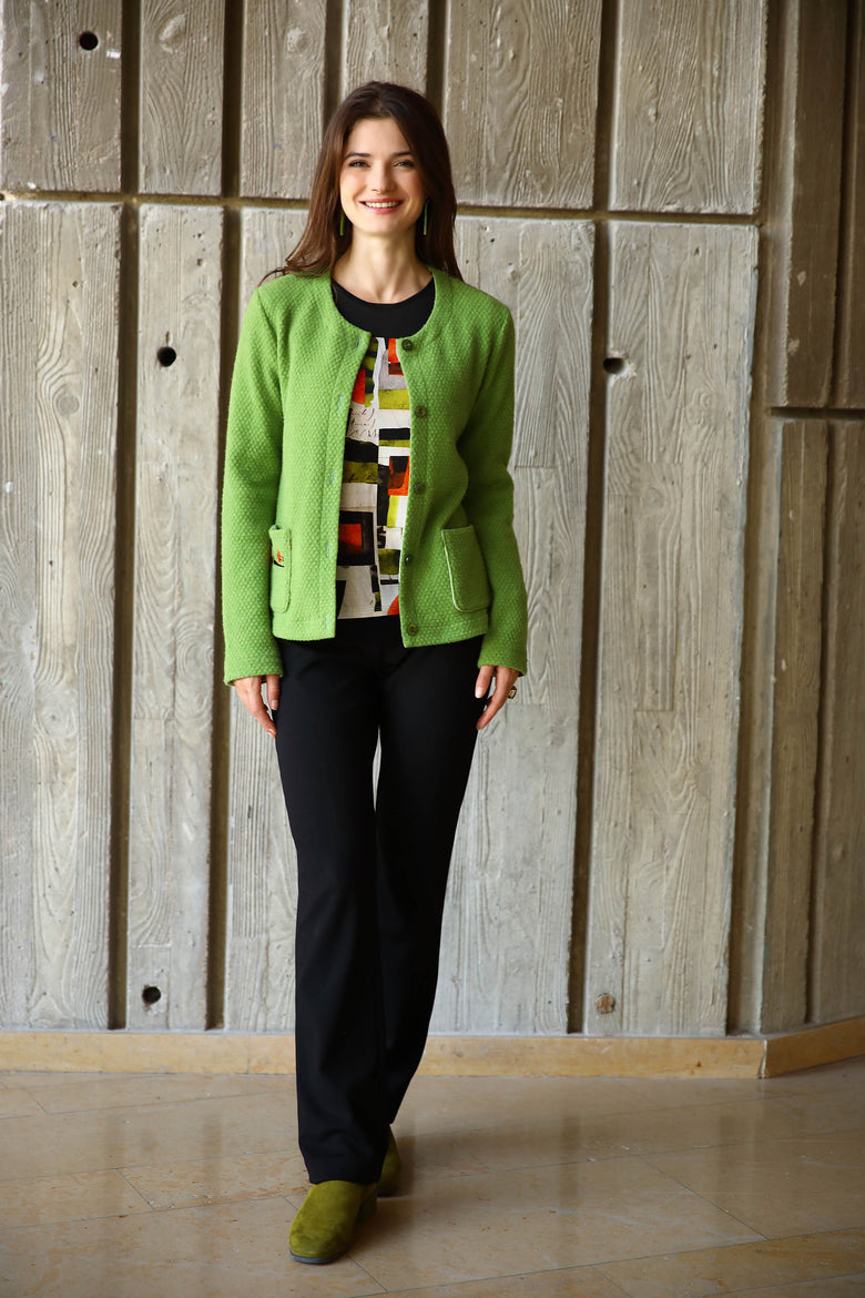 vêtement artist la marque cardigan-vert-fragments