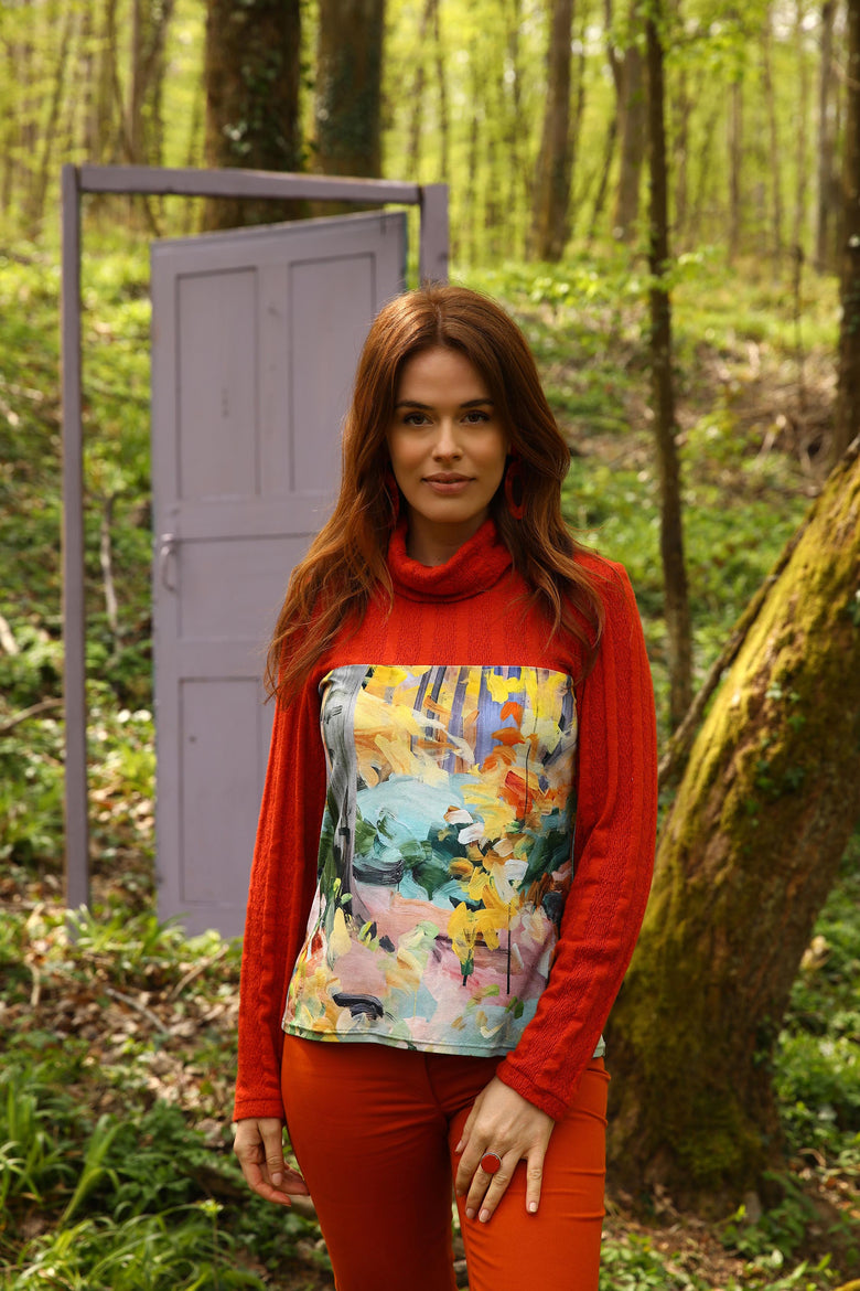 vêtement artist la marque pull-col-montant-legende-d-automne