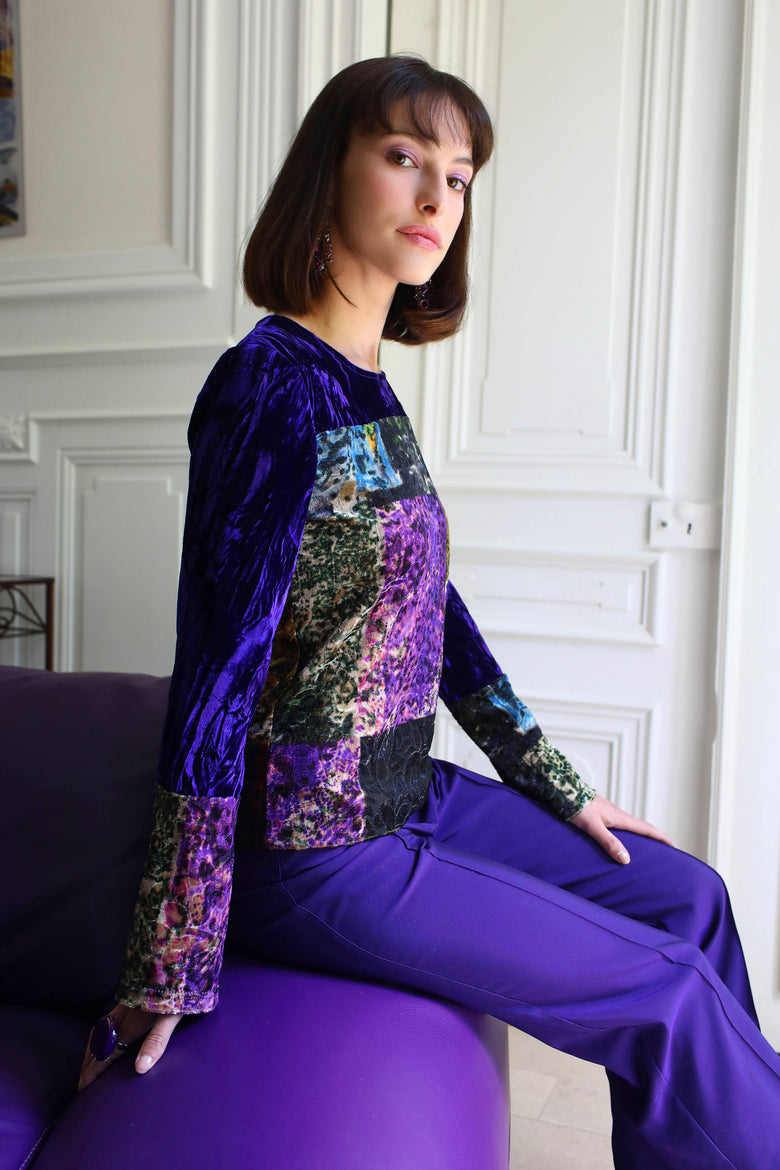 vêtement artist la marque top-velours-couleur-pourpre