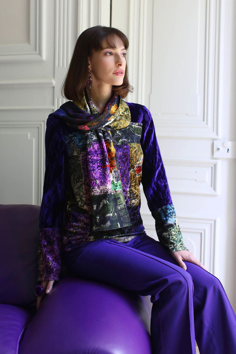 vêtement artist la marque echarpe-couleur-pourpre