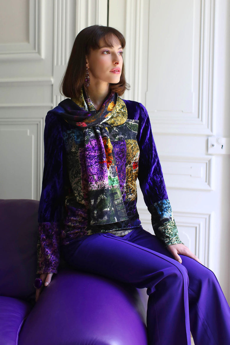 vêtement artist la marque top-velours-couleur-pourpre