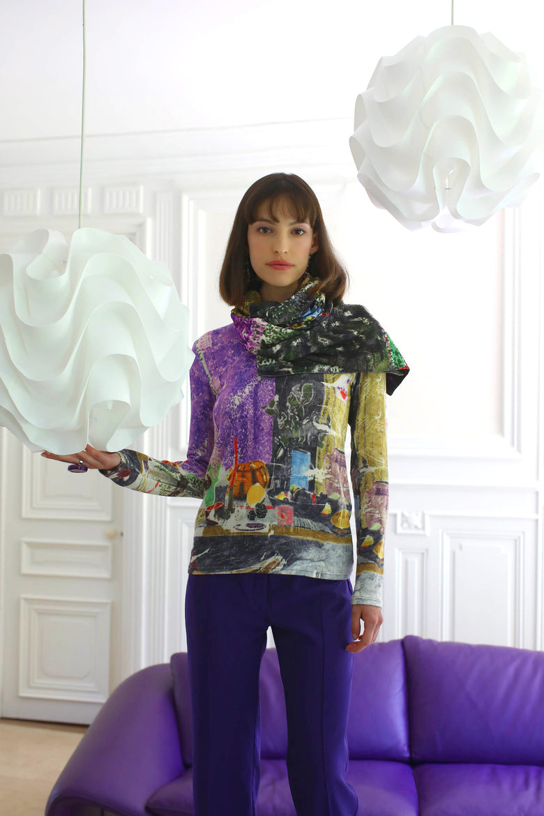vêtement artist la marque echarpe-couleur-pourpre