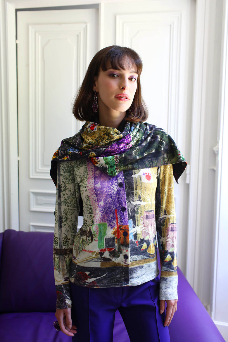 vêtement artist la marque echarpe-couleur-pourpre