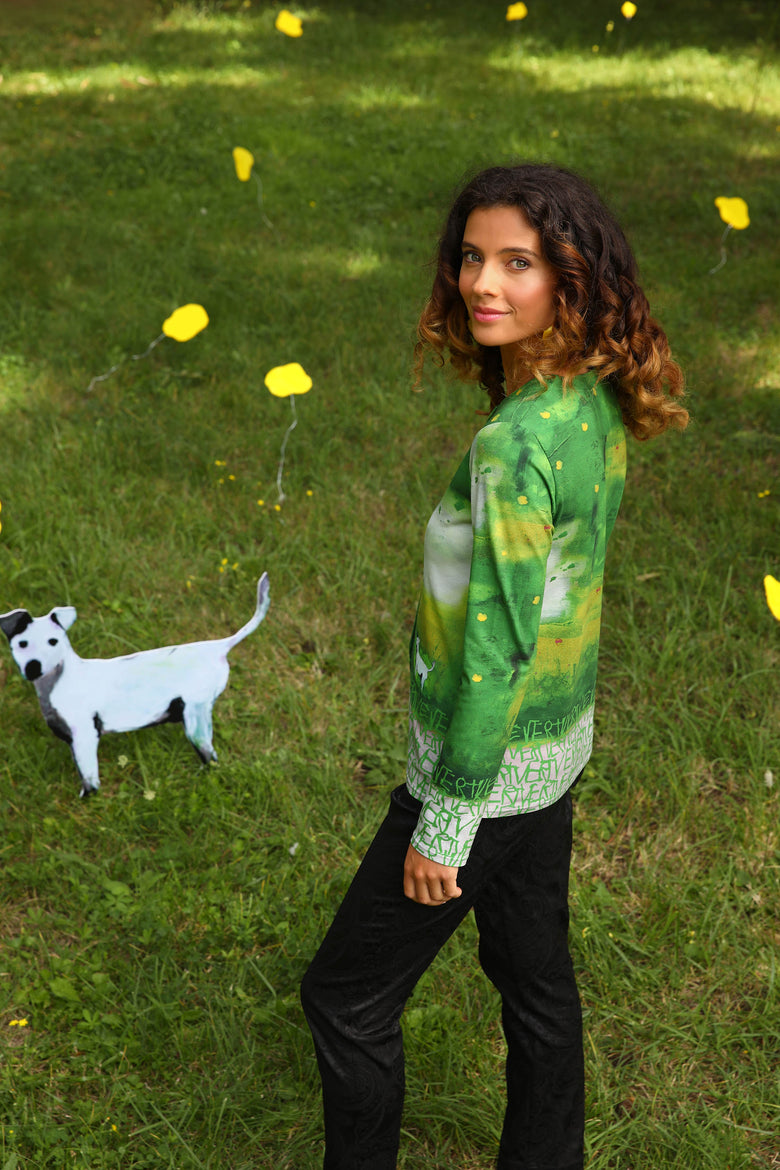 vêtement artist la marque cardigan-vert-en-bonne-compagnie