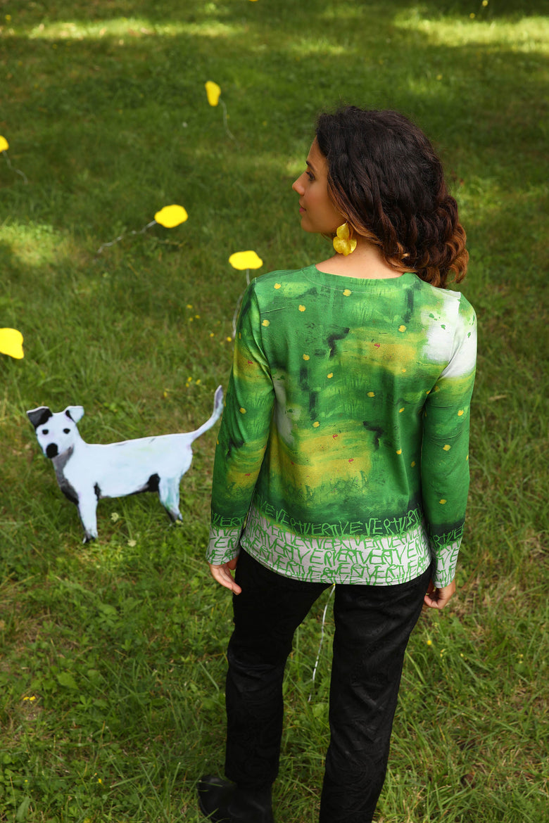 vêtement artist la marque cardigan-vert-en-bonne-compagnie
