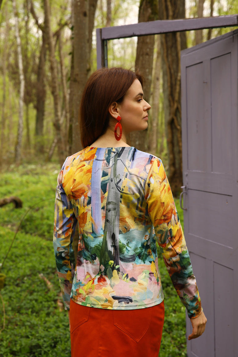 vêtement artist la marque cardigan-imprime-legende-d-automne