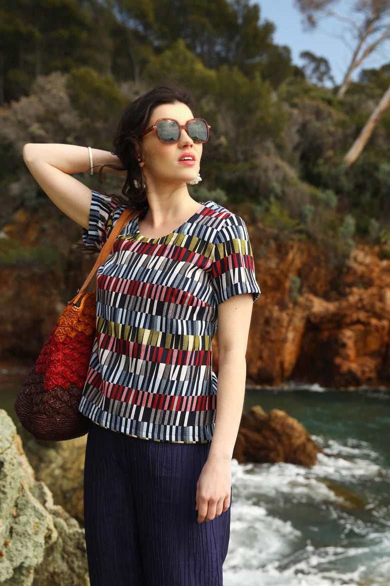 vêtement artist la marque top-jacquard-nouvelle-vague