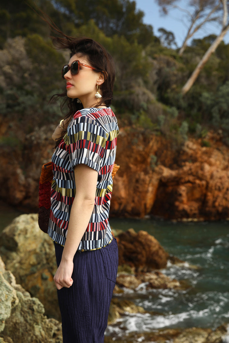 vêtement artist la marque top-jacquard-nouvelle-vague