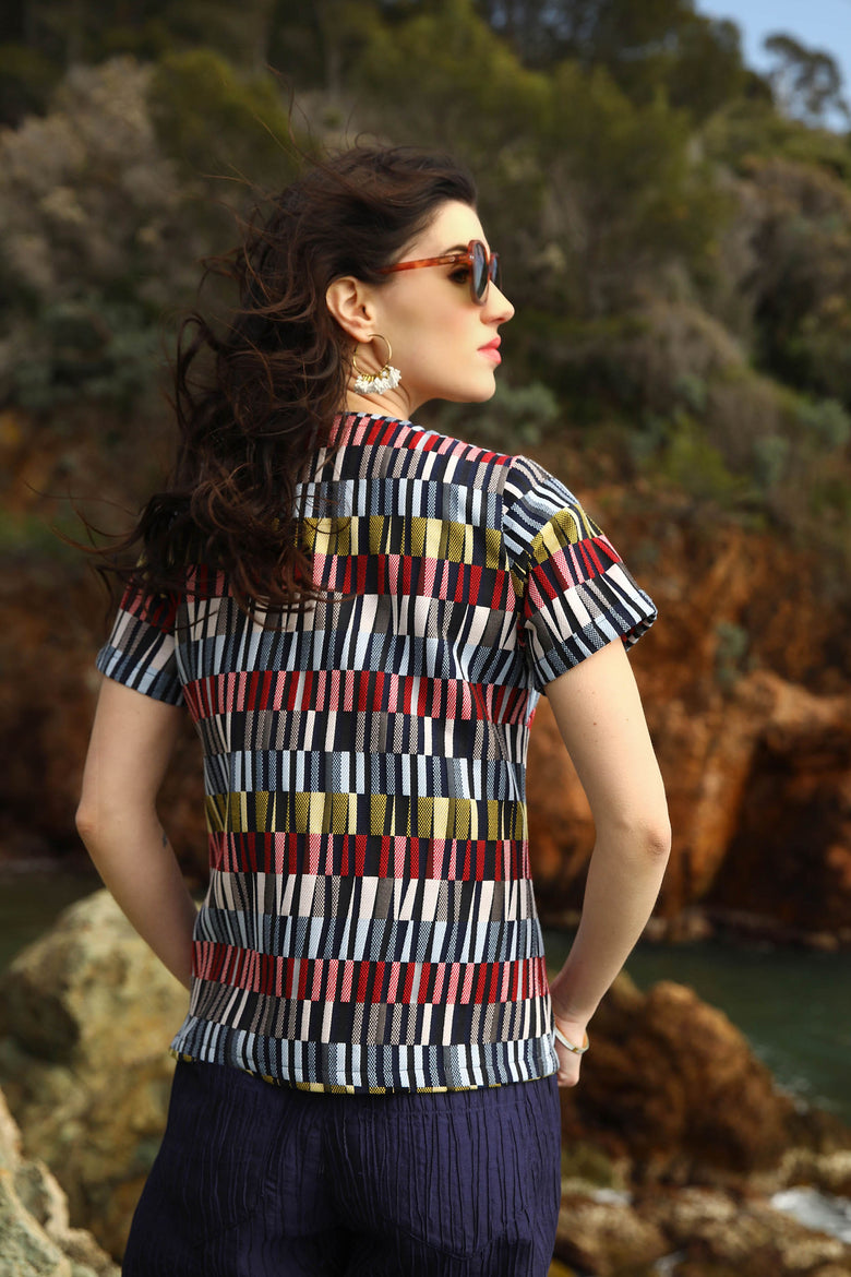 vêtement artist la marque top-jacquard-nouvelle-vague
