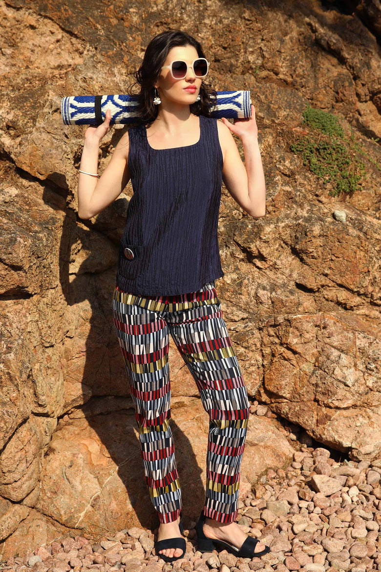 vêtement artist la marque pantalon-jacquard-nouvelle-vague