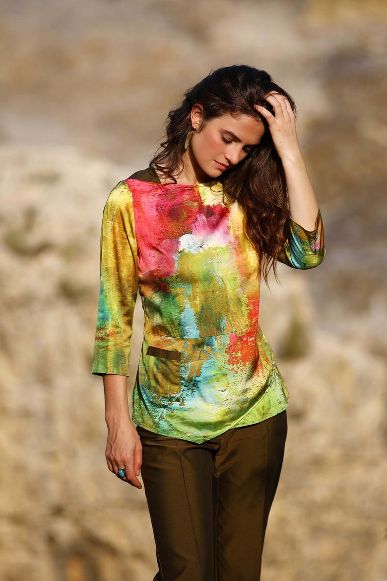 vêtement artist la marque top-manches-trois-quarts-les-beaux-jours