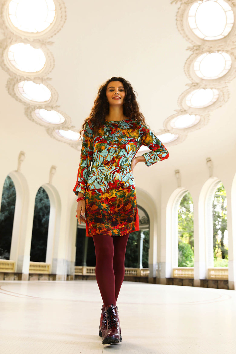 vêtement artist la marque robe-tunique-jardins-enchantes