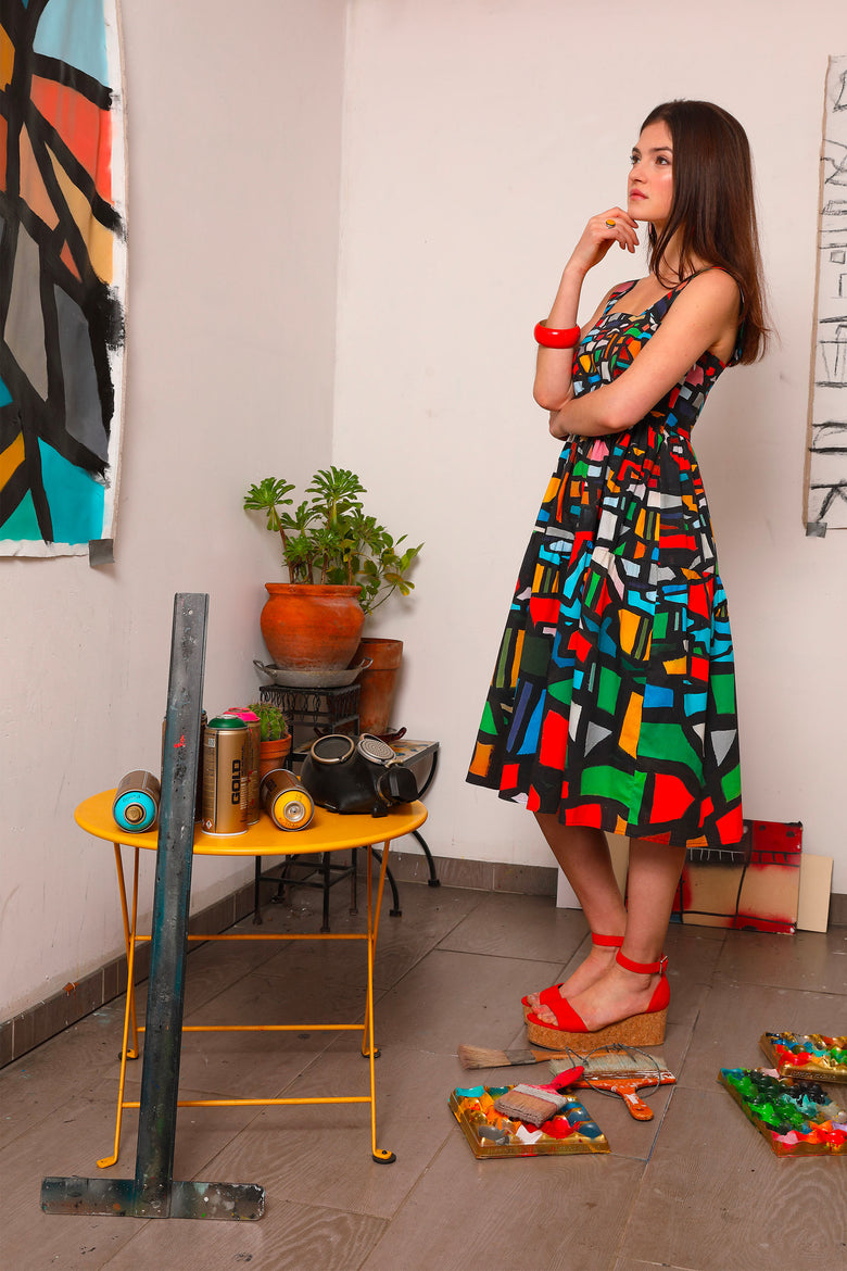 vêtement artist la marque robe-bretelle-pdc