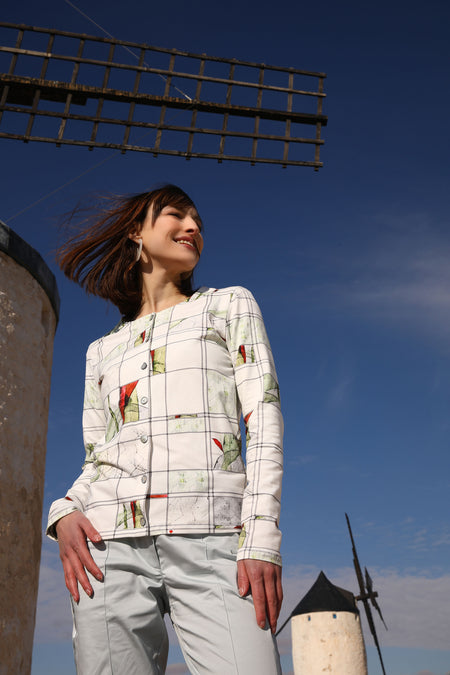 vêtement artist la marque cardigan-imprime-eclosion