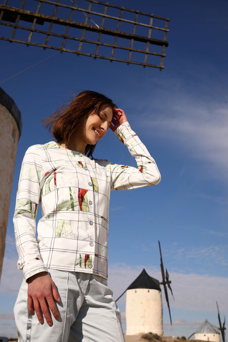 vêtement artist la marque cardigan-imprime-eclosion