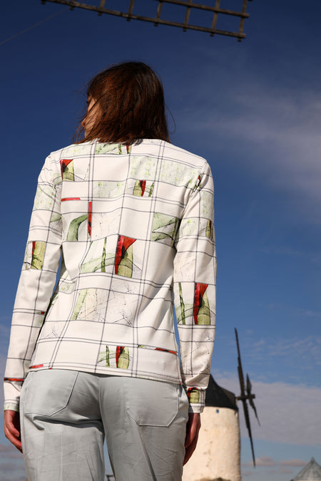 vêtement artist la marque cardigan-imprime-eclosion