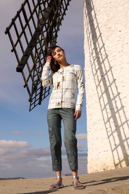 vêtement artist la marque cardigan-imprime-eclosion