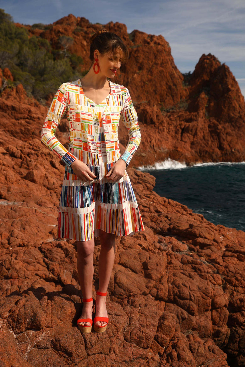 vêtement artist la marque robe-imprimee-romance