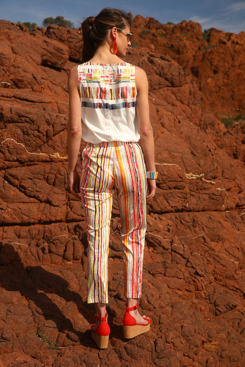 vêtement artist la marque pantalon-imprime-romance