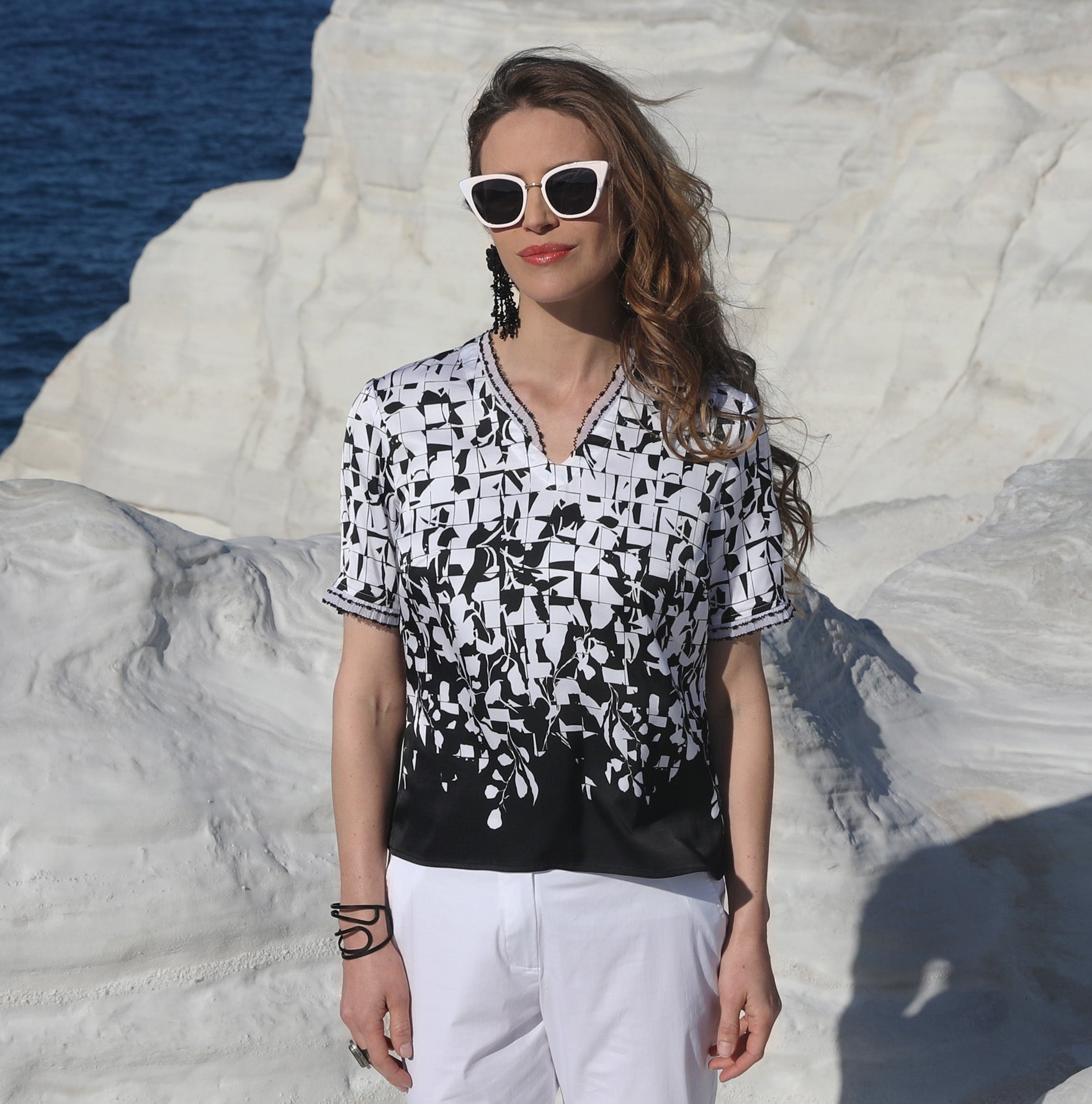 LE TOP COL V | BLANC DE NOIR