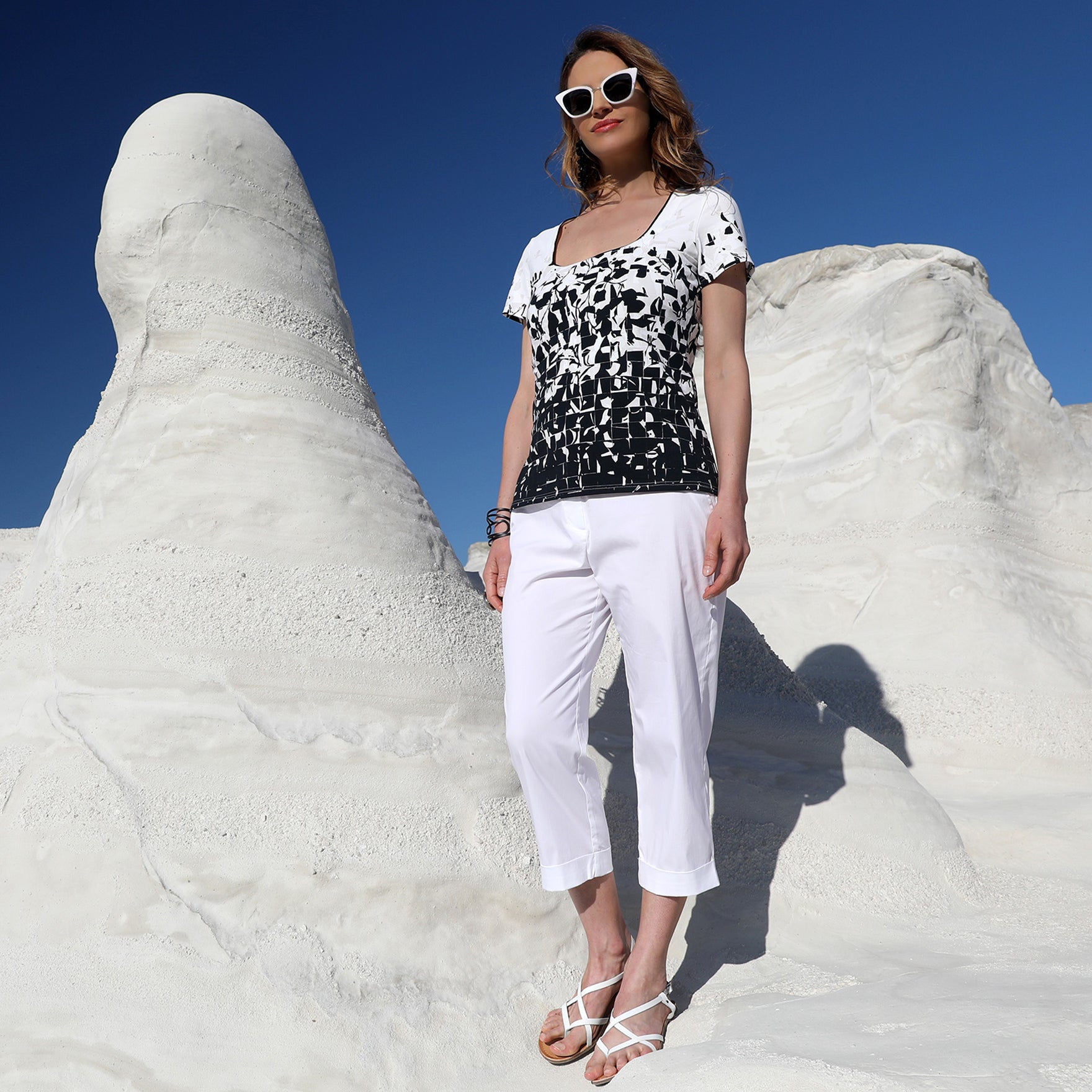 LE TOP COL CARRÉ | BLANC DE NOIR