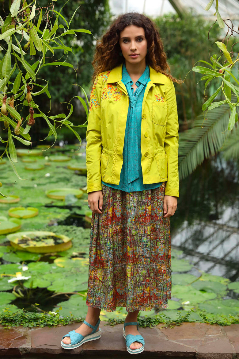 vêtement artist la marque veste-brodee-tropic