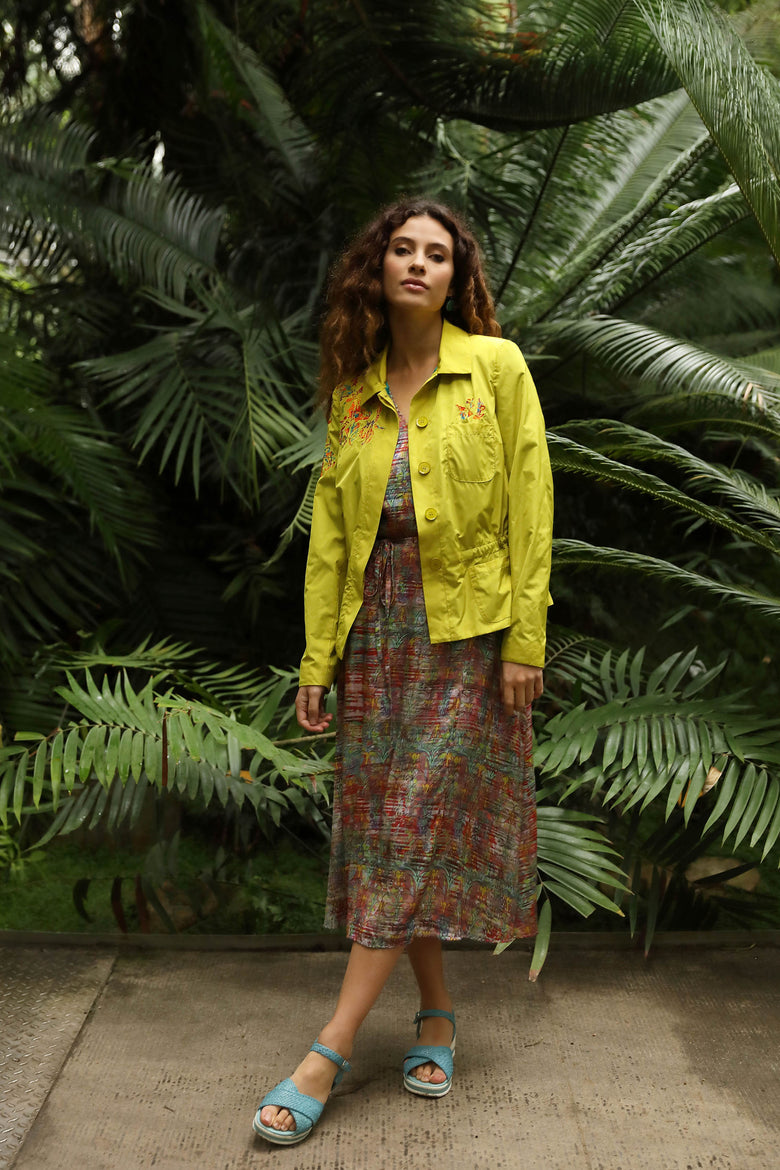 vêtement artist la marque veste-brodee-tropic