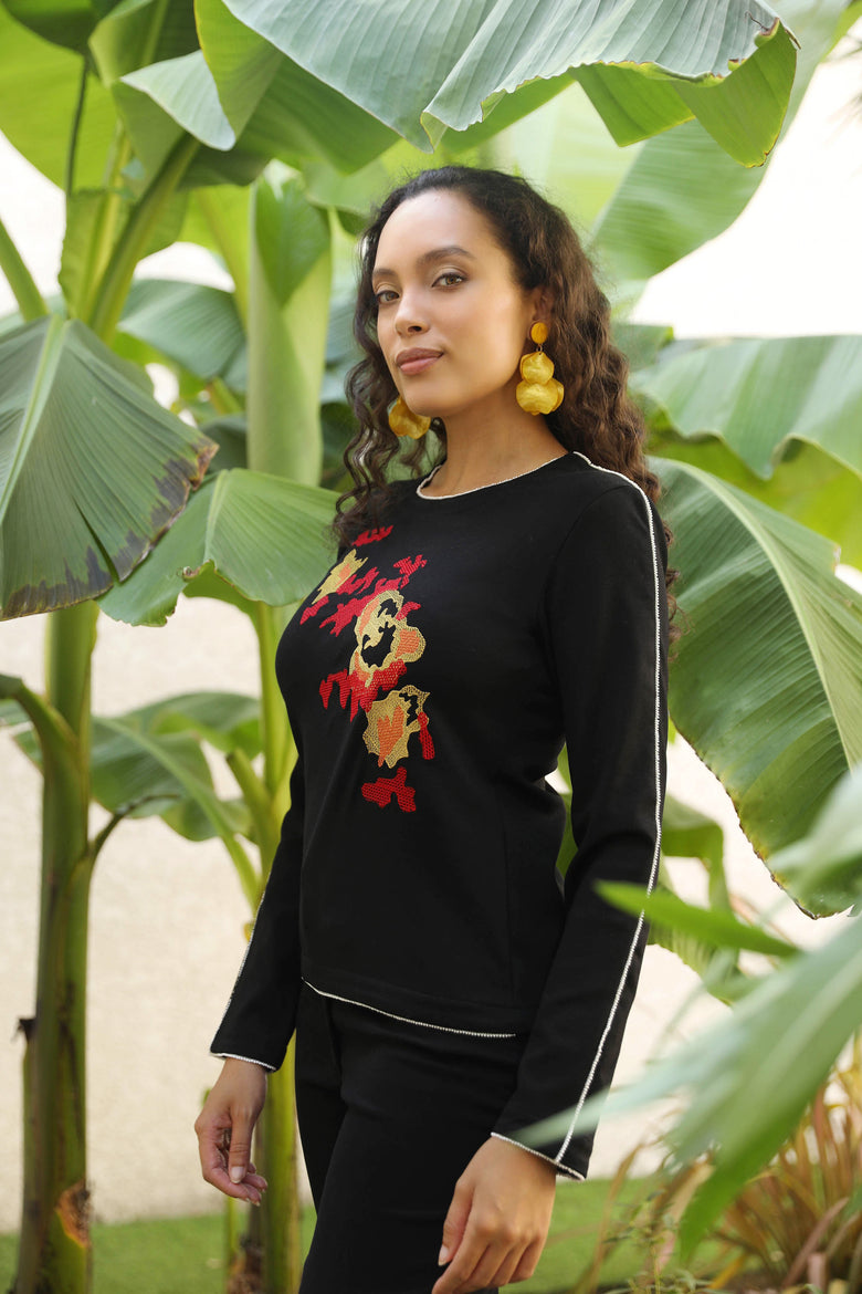 vêtement artist la marque top-brode-a-fleur-de-peau