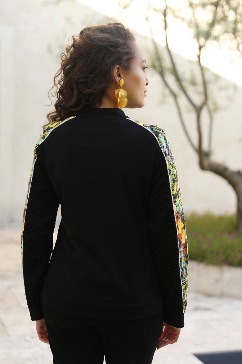 vêtement artist la marque cardigan-zippe-a-fleur-de-peau
