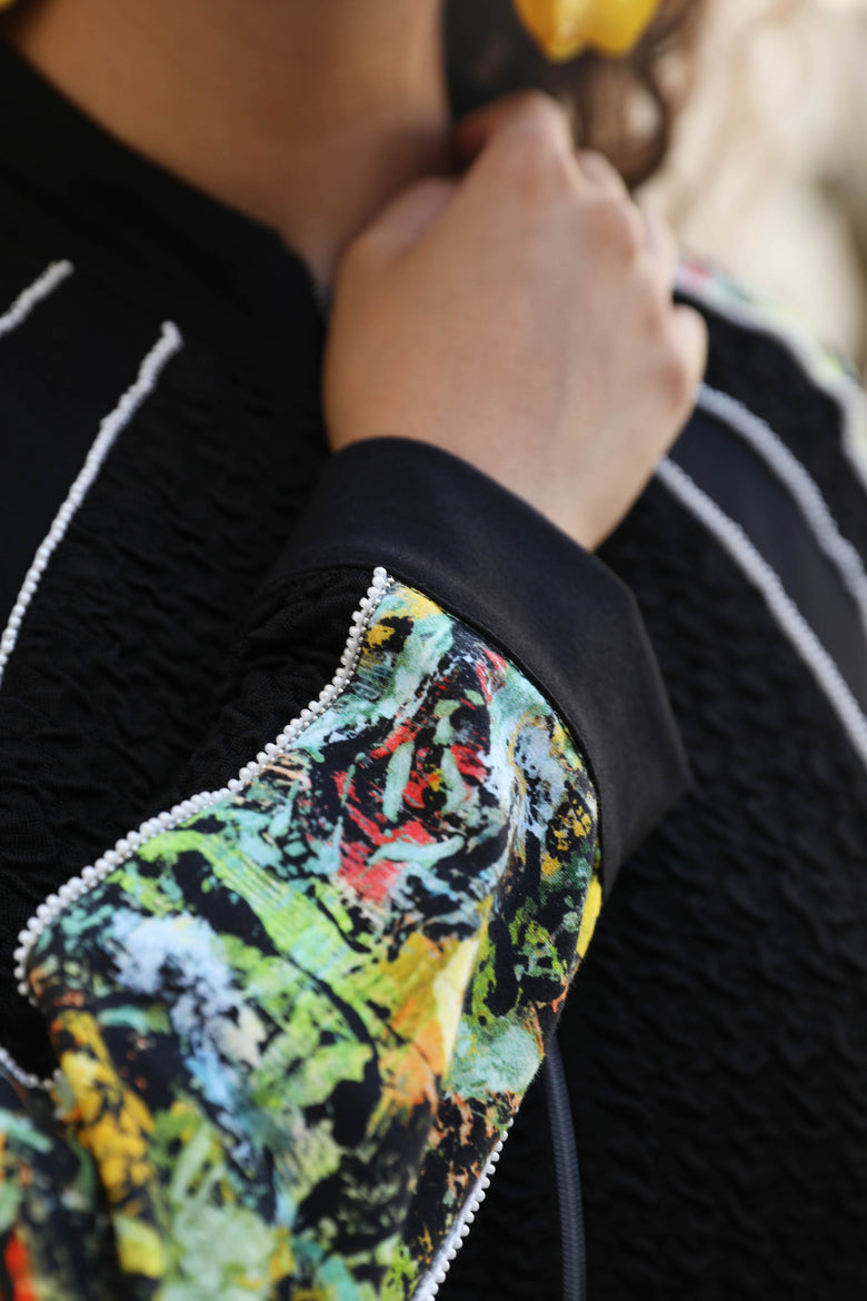 vêtement artist la marque cardigan-zippe-a-fleur-de-peau