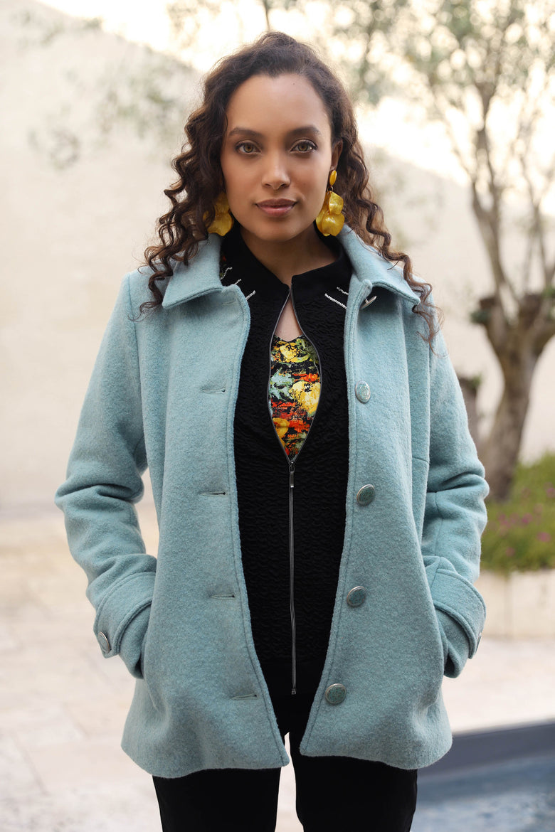 vêtement artist la marque cardigan-zippe-a-fleur-de-peau