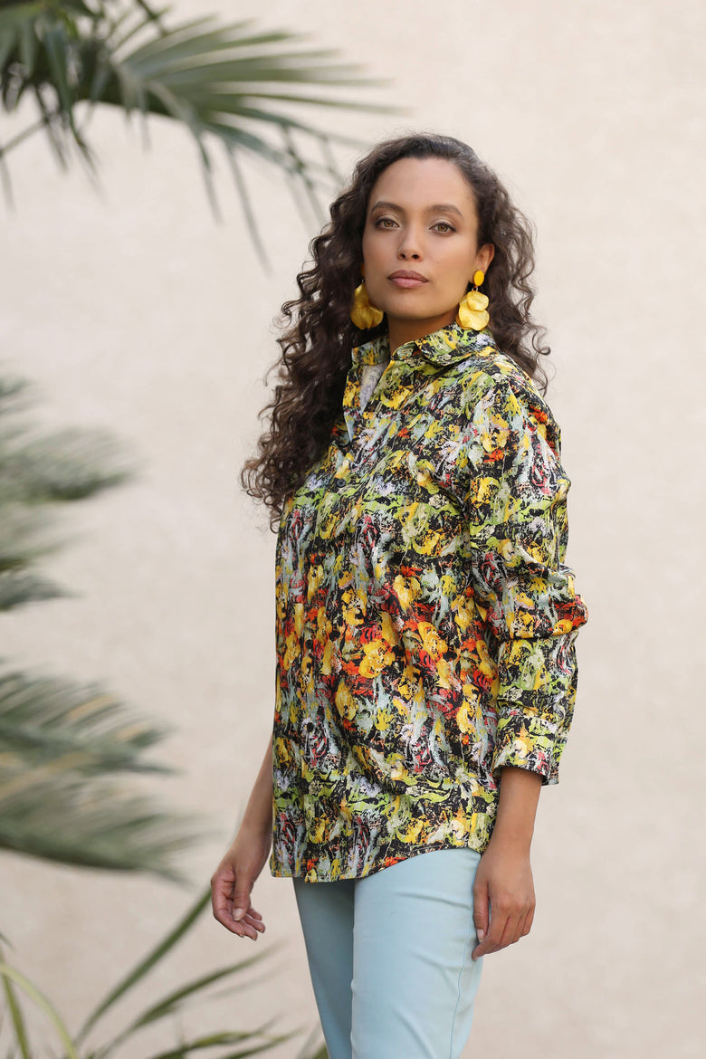 vêtement artist la marque chemise-femme-a-fleur-de-peau