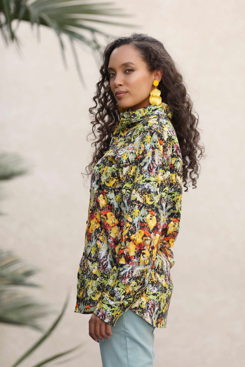 vêtement artist la marque chemise-femme-a-fleur-de-peau