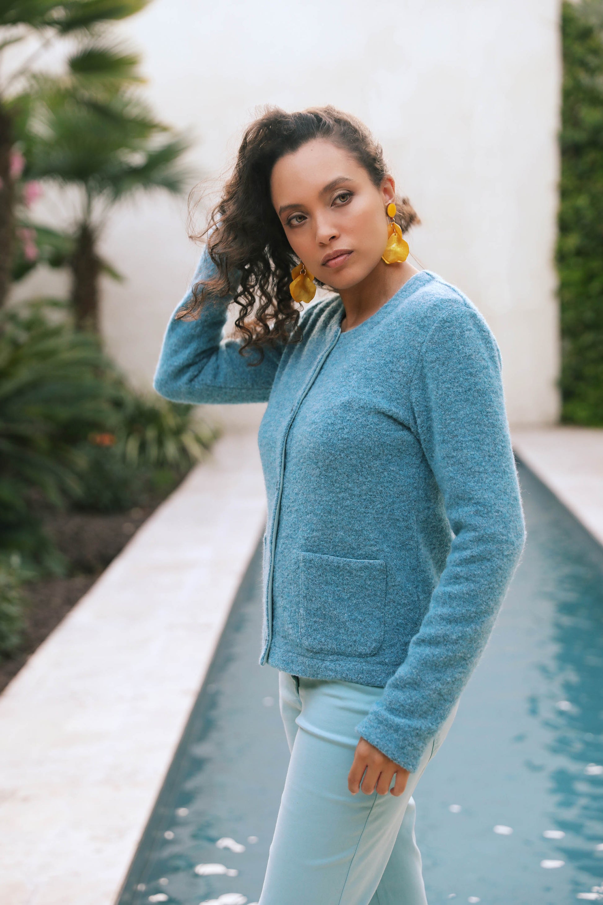 LE CARDIGAN UNI | A FLEUR DE PEAU